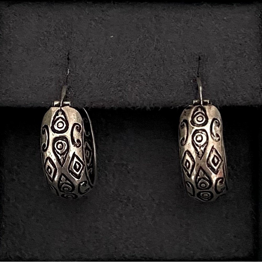 Sterling Hopi Hoop Earrings